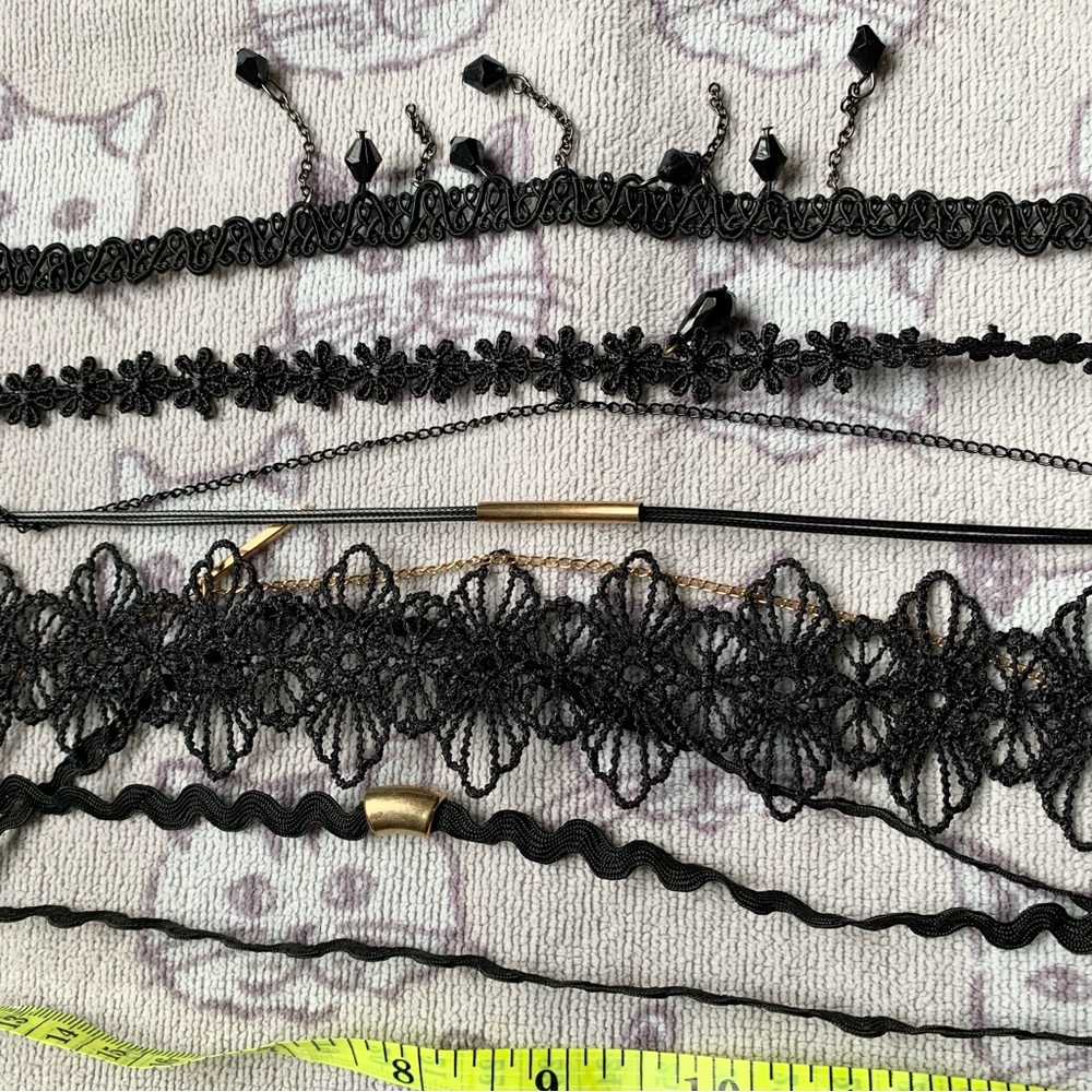 Gothic 90s style chokers bundle of 6 new - Picture 3 of 9